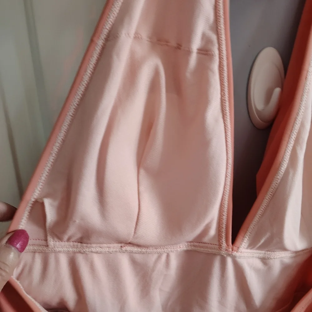 Cupshe Live Life On The Beach. Pink and Black Floral Swimsuit XL - Picture 5 of 12